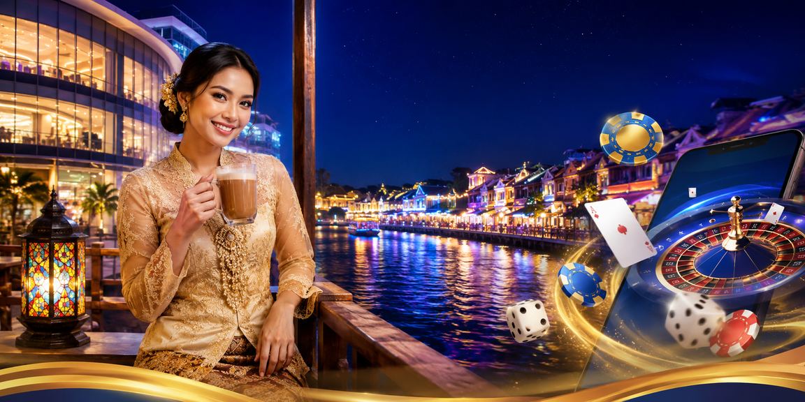Pengguna wanita berbaju kebaya menggunakan aplikasi pertaruhan mr2 di Melaka